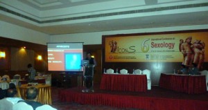 Dr Deepak K Jumani Presenting a Scientific paper at the 6th International COnference of Sexology held at Chennai 